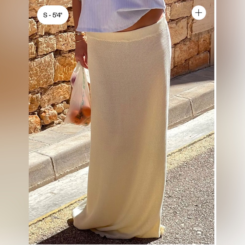 Djerf Avenue Principessa Skirt Cream